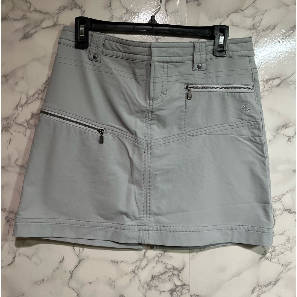 ATHLETA Women's Size 4P Sherpa Hiking Casual Skirt Cool Weather, Soft Grey